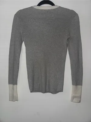 Faherty Women's Mikki Henley Neutral Colorblock Sweater thumbnail 9