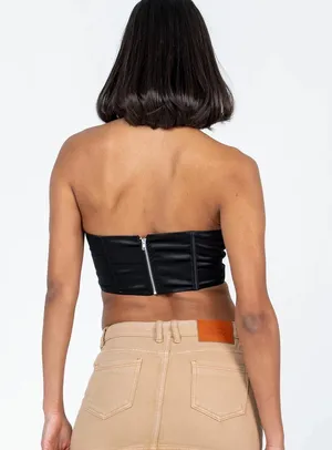 Princess Polly Black Satin Corset thumbnail 3