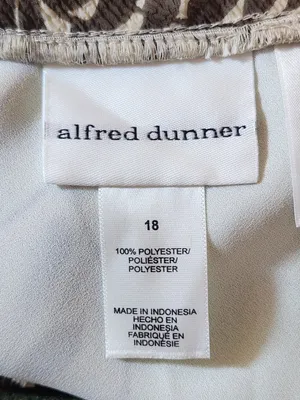 Alfred Dunner Green and Brown Midi Skirt with Ruffle Hem Size 18 thumbnail 8