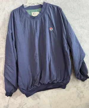 Vintage Pepsi Elements Haley Windbreaker Pullover Jacket Navy Blue XL 90s thumbnail 1