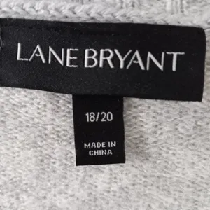 Lane Bryant 18/20 Soft V-'Neck Fair Isle Pullover Sweater in Gray White Peach thumbnail 8