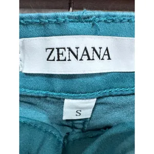 Zenana S Teal Blue Skinny Pants‎ Women's High Rise Stretch Jeggings thumbnail 3