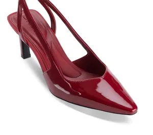 DKNY Women's Carson Pointed-Toe Slingback Pumps Ruby Red patent Heels Size 9.5 thumbnail 1