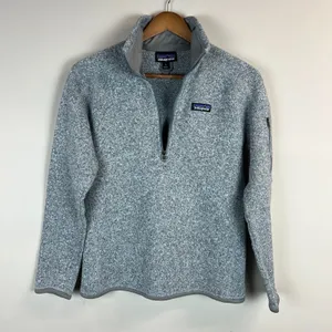 Patagonia Better Sweater 1/4 Zip Womens Small Gray Fleece Pullover Logo Outdoor thumbnail 4