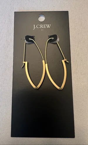 J. Crew Gold V-Point Hoop Earrings thumbnail 1