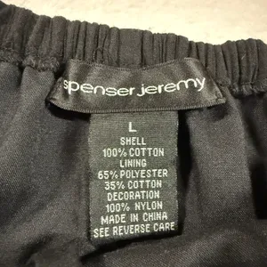 VTG Spenser Jeremy L Tiered Midi Skirt Black Crinkle Lace Trim WhimsyGoth Witchy thumbnail 8