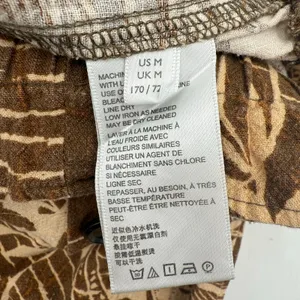 Urban Outfitters Teresa Printed Paperbag Pants Size Medium Linen Blend *No Belt* thumbnail 15