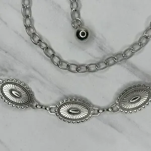 Western Concho Silver Chain Belt One Size (OS) ✨ thumbnail 7