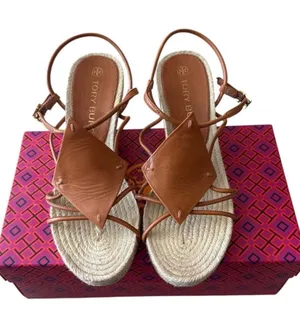 Tory Burch Diamond Patch Espadrille Wedge‎ Aged Camello 7 thumbnail 1