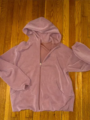 Lululemon softstreme full-zip hoodie PINK HAZE size S fall EUC thumbnail 2
