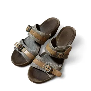 Y2K‎ Dansko Brown Leather Wood Platform Buckle Strap Wedge Sandals Size 39 thumbnail 3