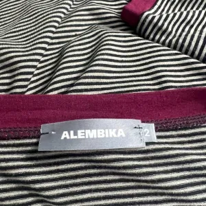 Alembika Tunic Top Blouse 3/4‎ Sleeve Striped Pullover Black Tan Size 2 US 8 10 thumbnail 11