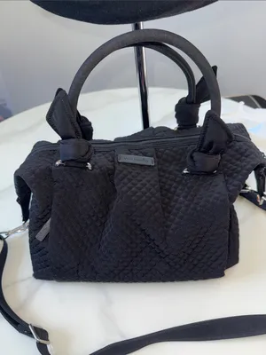 Vera Bradley Black Quilted Small Top-Handle Satchel thumbnail 1