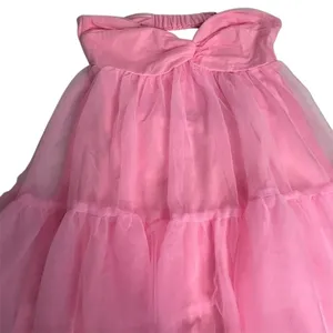 Beginning Boutique Pink Strapless‎ Tulle Mini Dress Size 2 Party Cocktail thumbnail 3