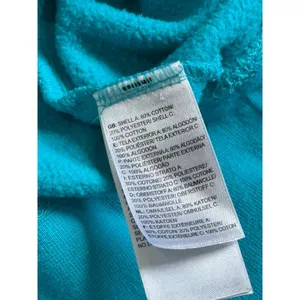 Womens The North Face pullover hoodie blue green logo outdoors hiking size L thumbnail 10