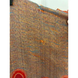 Pashmina Silk Cashmere Red Blue Metallic Gold Peacock Wrap Scarf Boho Western thumbnail 5