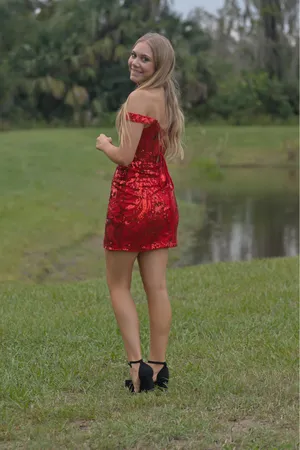 Red homecoming dress KissProm thumbnail 2
