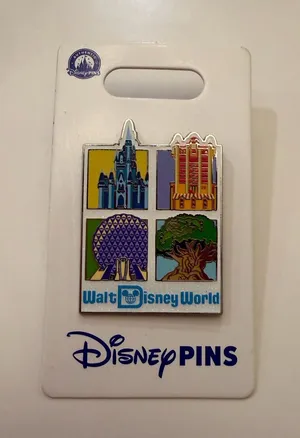 Disney Parks Walt Disney World Park Icons Pin New With Card thumbnail 1