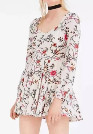 UO Ecote Rosalinda Floral Long Sleeve‎ Dress 4 thumbnail 1