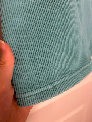 Free People Teal Ribbed Crop Tank thumbnail 4