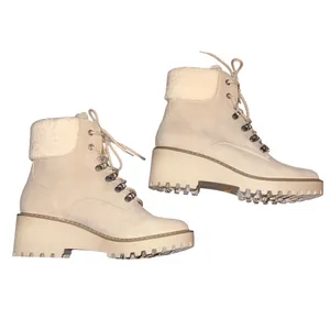 DV by Dolce Vita Russit Sherpa trim laced wedge ankle boots thumbnail 4