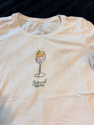 White 'Botanical Spritz' Graphic Tee Size M thumbnail 2