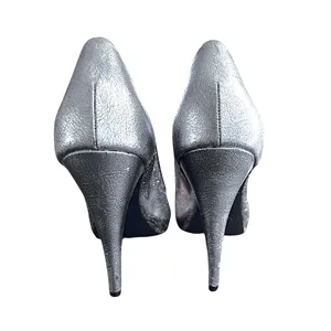Style & Co Peep Toe Pumps Womens 9.5‎ Silver Glitter Mesh Stiletto Heels thumbnail 5