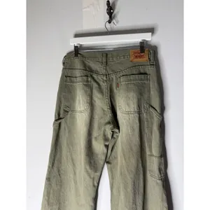 Levi's 577 green cargo jeans made in Hong Kong snap button‎ size 12 thumbnail 6