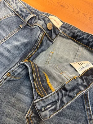 Driftwood Farrah Patch Pocket Flare Bell Bottom Jeans Raw Hem Blue Size 30 thumbnail 9