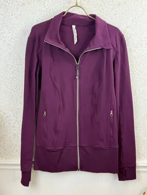 Lululemon Women's Plum Nice Asana Full Zip Activewear Jacket - Size - 12 thumbnail 13