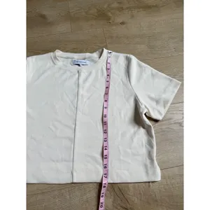EUC Womens The Noli Shop modal cream short sleeve‎ tshirt front seam size M thumbnail 4