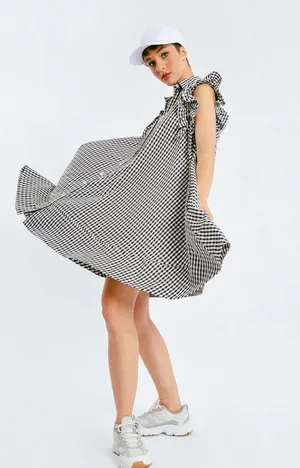 LILI SIDONIO Mini Gingham Shirt Dress thumbnail 2