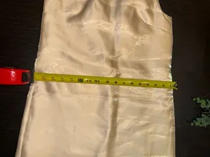 Divided Shimmering Cream Slip Dress thumbnail 8