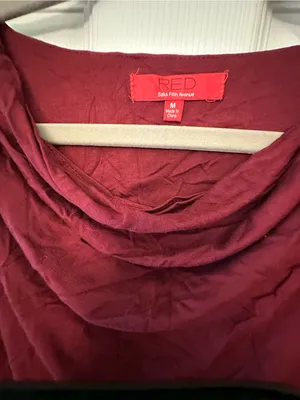 Saks 5th Avenue Burgundy Cowl Neck Sleeveless Tunic thumbnail 2
