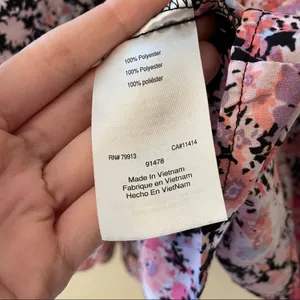 Motherhood Maternity pink floral top ruched vintage single‎ stitch women’s shirt thumbnail 6