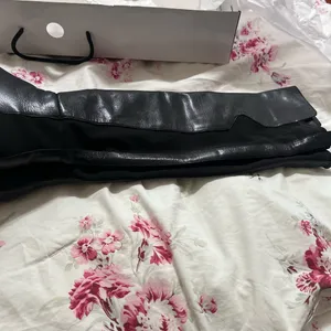Nine West Black Leather Riding Boots thumbnail 4