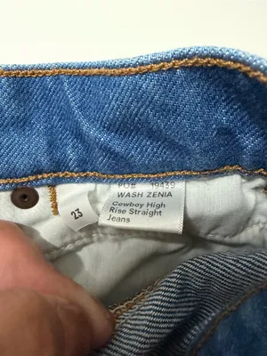 Reformation Cowboy High Rise Straight Jean Zenia Size 23 Minimalist French Girl thumbnail 5