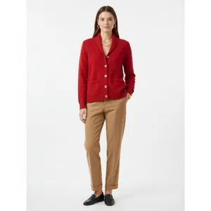 Ralph Lauren Red Cotton Knit Cardigan Button up Preppy Sweater M thumbnail 9