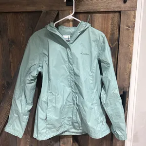 Columbia Light Green Rain Jacket thumbnail 1