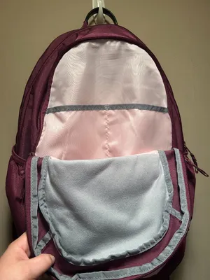 Under Armour Project Rock Brahma Backpack in maroon and pink thumbnail 12