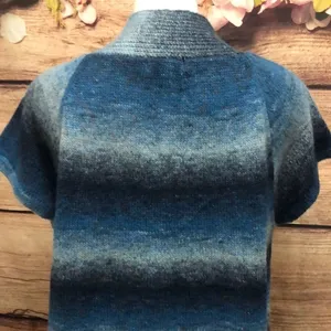 Dressbarn blue ombré short sleeve sweater thumbnail 7