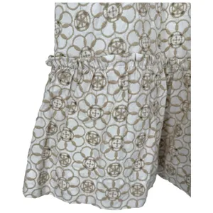 Anthropologie Maeve Smocked Tunic Floral‎ Embroidered Mini Dress Ivory Size XXS thumbnail 14