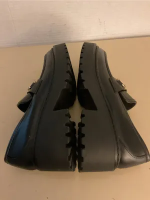 Steve Madden women black leather platform loafer Approach shoes US 10 thumbnail 12