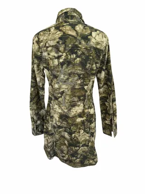 Pilcro Anthropologie ruched camo abstract print‎ dress size 8 thumbnail 3