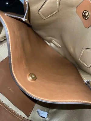 Nine West Cognac 3 compartment Tote with Charm Accent NWOT thumbnail 10