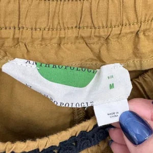 Anthropologie Eyelet‎ Crop Jogger Drawstring Waist Pants Size M thumbnail 7
