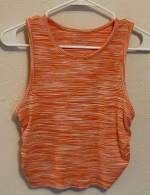Aerie ribbed tank top with ruching Preloved excellent condition. Size Large. thumbnail 1