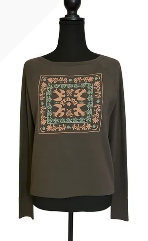 prAna Women's Long Sleeve Casual Top with Floral Graphic - S thumbnail 1