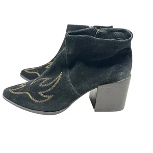 Matisse Vox Western Embroidered‎ Bootie in Black Suede Heeled Women's Size US 10 thumbnail 10