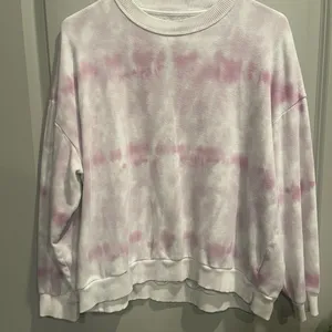 American Eagle Soft Pink and White Sweatshirt thumbnail 1
